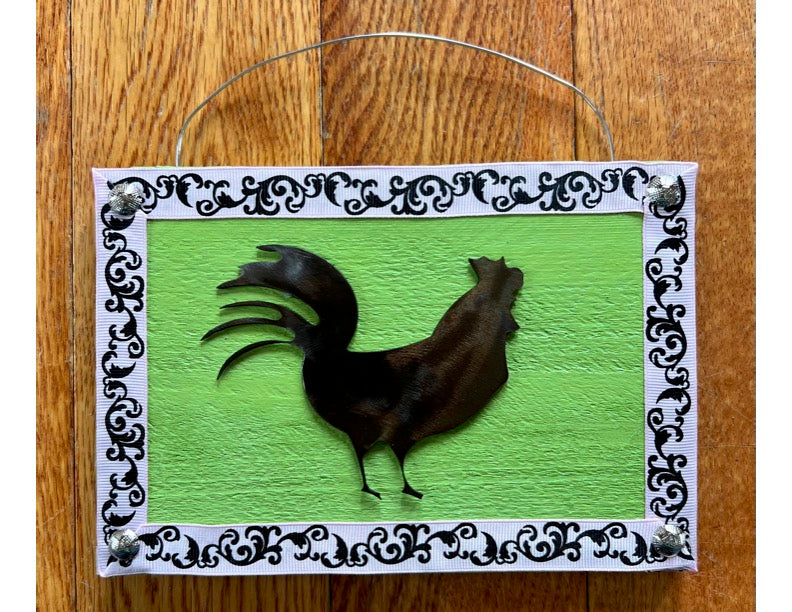 Wooden Chicken Plaque