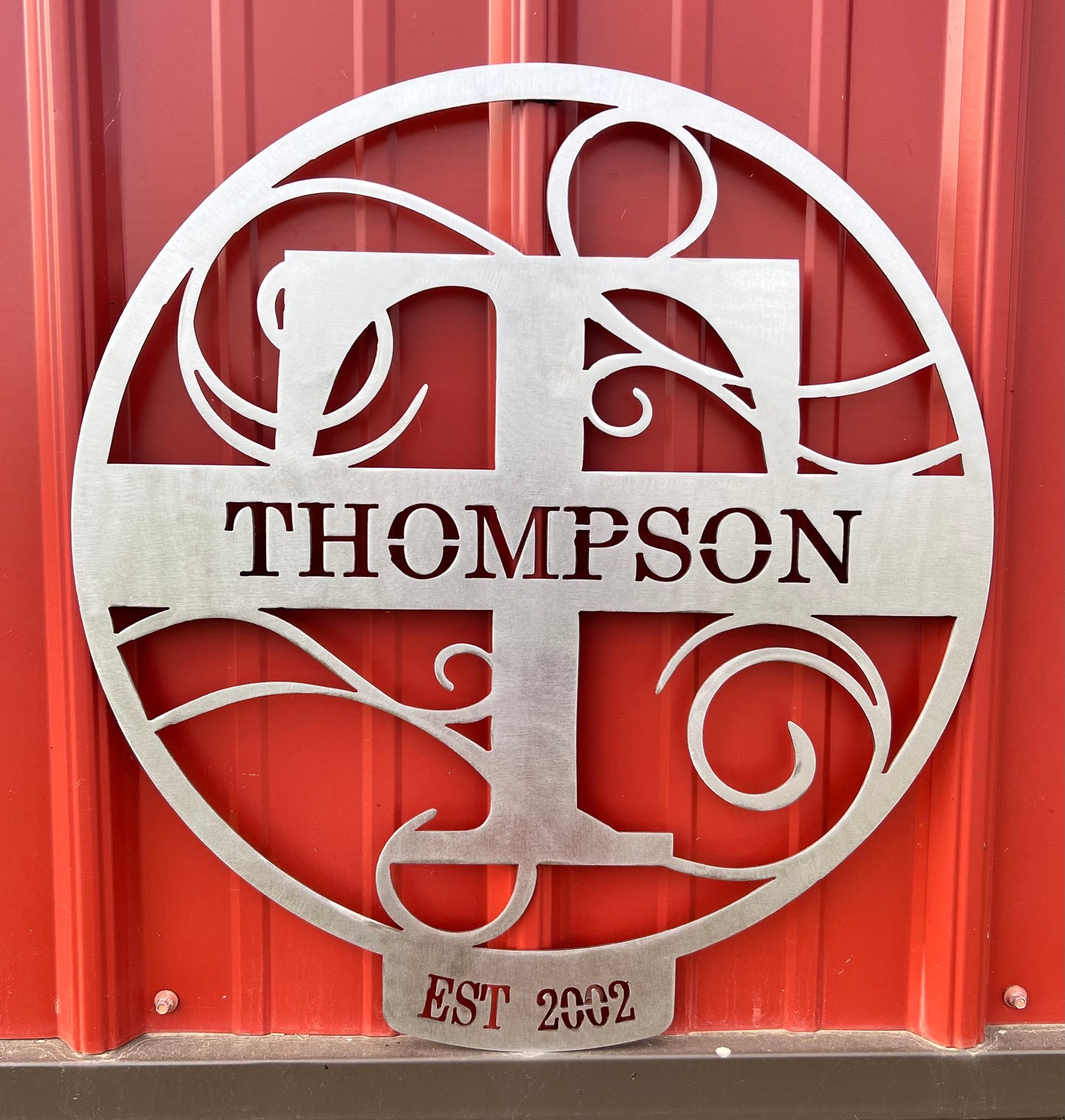 Custom Monogram Metal Sign