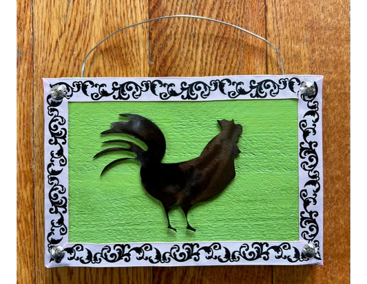 Wooden Chicken Plaque